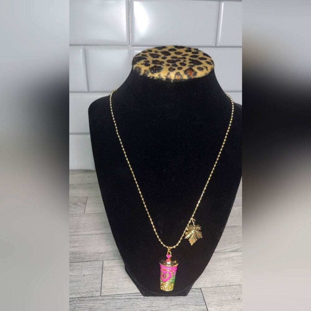 Bettsey Johnson Coffee Necklace